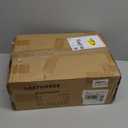 LAATOOREE Nightstands Set of 2, Small Side Table, Bedside Table with Fluted Door, Solid Wood Feet; Modern Mid-Century End Table for Bedroom, Small Space (Black)