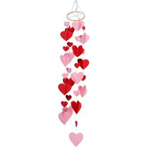 Valentine's Day Decor Love Wind Chimes Decorations Paper Heart Chandeller Ideas