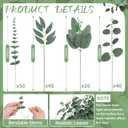 150 Pcs 4 Kinds Mixed Artificial Eucalyptus Leaves Stems Bulk Fake Silver Dollar Eucalyptus Bundle Faux Plants Greenery for DIY Bouquets Floral Arrangement Wedding Engagement Party Decor