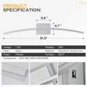 Benkut Modern LED Wall Sconce Silver LED Bathroom Light Fixtures Over Mirror Wall Lighting for Bathroom, Dimmable Long Vanity Light for Bathroom Living Dining Room(5CCT 31.5Inch)
