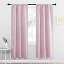 NICETOWN Blackout Curtains for Living Curtains, Room Darkening Draperies Window Curtain Panels, Thermal Insulated Room Darkening Curtains (Lavender Pink, 2 Panels, W34 x L72)