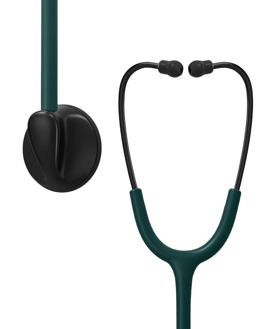 Single Head Stethoscope for Doctors/Nurses/Nursing School Students, Medical and Home Use with Accessories Name Tag, FSA HSA Eligible (Green Tube, without EVA Case)