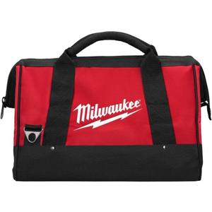Milwaukee 17 Inch Heavy Duty Canvas Tool Bag with 6 Interior Pockets, Reinforced Bottom, and Strap Ring (Shoulder Strap Not Included)
