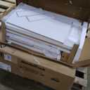 GarveeHome Makeup Vanity Desk with Sliding Mirror, Vanity Dressing Table with 3 Color Adjustable Lights, Girls Vanity Set with Stool, 4 Compact Vanity Drawers, Power Outlet