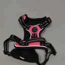 PoyPet No Pull Dog Harness, No Choke Front Lead Dog Reflective Harness, Adjustable Soft Padded Pet Vest with Easy Control Handle for Small to Large Dogs (Pink, Size Medium)