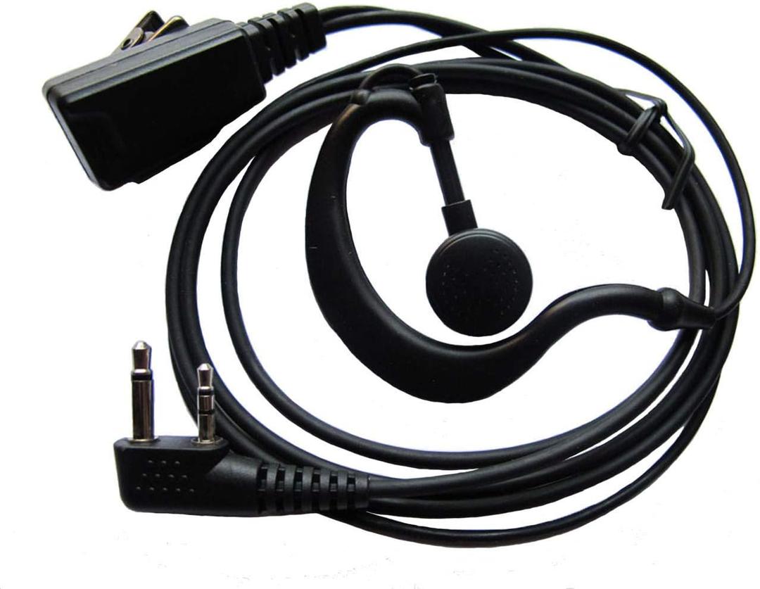 Earpiece for Icom Radio IC-V8 V80 V80E V82 V85 F4026 F3G F4G F11 F11S F14 F14S F21 F21S F24 F24S G Shape Earphone Earhook Headset with Mic 2 PIN