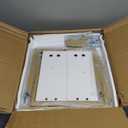 Masupu Nightstand,MidCentury Modern Bedside Table with 2 Storage Drawer,Small Gold Frame Side End Table for Bedroom,Living Room, White