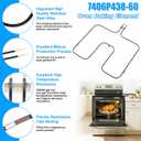 UPGRADE 7406P438-60 Range Oven Bake Element Compatible with Whirlpool Maytag Range Stove Ovens Coil Parts,WP7406P438-60 7406P438-60 Amana Whirlpool Oven Coil Replacement Heating Element MERS751BAB, 16.54in x19.88in