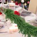 Norfolk Pine Garland, Realistic Christmas Garland, Dense Real Touch Norfolk Pine Garland for Mantle Fireplace Table Wall