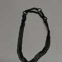 Black Dog Chain Collar Stainless Steel Black Dog Collar Adjustable Walking, Metal Cuban Link Dog Collar Chew Proof Double Row Chain Dog Collar for Large Small Medium Dogs (XL 26" -28")