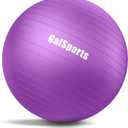 GalSports Anti-Burst Slip Resistant Stability Ball - Swiss Ball for Home Gym & Physical Therapy (L(26ines/65cm/With Pump), Purple)