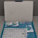 Headley Tools Rotary Cutter Set - 45mm Fabric Cutter, 5 Extra Rotary Blades, A3 Cutting Mat, Quilting Ruler and Sewing Clips, Craft Knife Set, Ideal for Crafting, Sewing, Patchworking,Turquoise