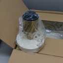 BISAMIYA Modern Semi Flush Mount Ceiling Light Fixture, Brass Accent and 12.6" Metal Shade Ceiling Light, for Kitchen, Hallway, Entryway, Pantry, Laundry Room (Cream)