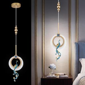 Modern Gold Pendant Light Acrylic Chandelier Dining Room Light Fixture Adjustable Hanging Ceiling Light Fixture for Kitchen Island Dining Room Living Room