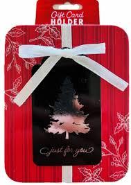 Surface Packaging Red Foil Tree Gift Card Holder Tin, 3 Pack