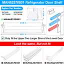 UPGRADED MAN62570801 Refrigerator Door Shelf Bin Compatible with Kenmore LG Refrigerator Door Shelf Replacement LTCS24223S LG Fridge Shelf Replacement LTCS24223D LTWS24223S LTCS24223W LRTLS2403S Shelf