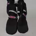 All Weather Neoprene Paw Protector Dog Boots with Reflective Straps in 5 Sizes! (Black Large)