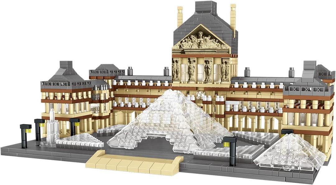 dOvOb Architecture Louvre Micro Building Blocks Set2885PCS - World Famous Architectural Model Toys Gifts for Kid and Adult