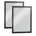Durable Duraframe Self-Adhesive Magnetic Frame Black - Letter Size 12x10" - Document Frame For Internal Signage - Self-Adhesive Attachment - Pack of 6