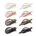 4 x 8 Piece French Flat Hair Clips for Women  Matte No-Slip duckbill Claw Barrettes for Thick & Thin Hair, Side Slide Volume Clips for Girls (Style 2)