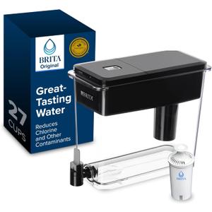 Brita UltraMax Large Water Dispenser with Standard Filter, BPAFree, Reduces Copper, Cadmium and Mercury Impurities, Lasts 2 Months or 40 Gallons, 27Cup