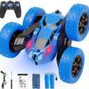 Remote Control Car, RC Cars Toys for Kids Ages 6-12, 2.4GHz RC Stunt Truck with 360 Double-Sided Flips, 4WD Off-Road Racing, Christmas Birthday Gifts for 3 4 5 6 7 5-7 6-8 8-10 Year Old Boys Girls (Blue)