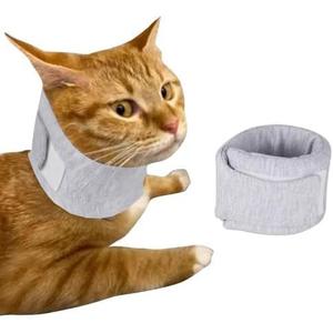 MANON ROSA Cat Neck Brace Elizabethan Collar for Pet After Surgery Recovery Adjustable Breathable Neck Cervical Cone for Small Medium Dogs Puppies Kittens with Spinal IVDD Issues (L 7.5-15",Grey)