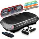Lifepro Waver Vibration Plate Exercise Machine High-Intensity Vibration Plate for Lymphatic Drainage Full-Body Workout Vibrating Platform with Loop Bands Fitness Equipment for Strength & Toning