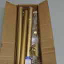 Gold Curtain Rod, Room Darkening Rods for Windows 28 to 48 Inches(2.3-4Ft), Wrap Around Curtain Rods, Heavy Duty Blackout Drapery, Modern Decorative Window Treatment Rod, Gold