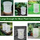 4 Pack Pop up Plant Covers Tent from Animals, 20"H X 13"D Insect Barrier Mesh Plant Guard Cover Net White Garden Plant Protectors Mini Greenhouse Plant Protection Cage with Stakes for Outdoor Plants