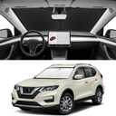 Custom Fit Windshield Sun Shade for Nissan Rogue 2014-2020, Blocks UV & Heat, Front Window Sunshade Accessories, Easy Fold & Store Keep Your Car Cooler for 2014-2020 Nissan Rogue