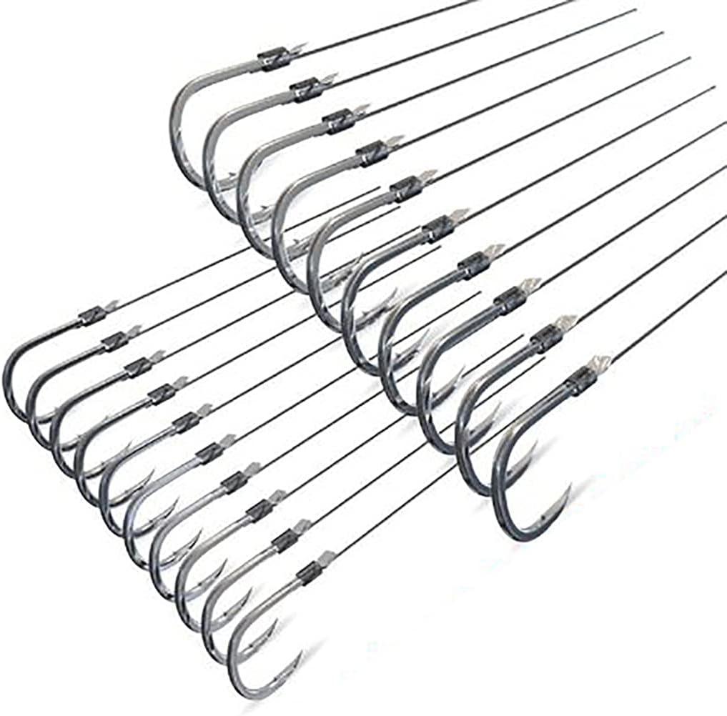 Dyxssm Small Fishing Hooks with Line, Tiny Fishing Hook on Nylon Line (Pack of 20) (12#)