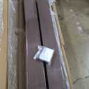 42x84 inch Sliding Barn Wood Door Slab with 7ft Hardware Kit and Handle, Coffee, K Shape, Simple DIY Assembly