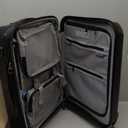 Traveler's Choice Archer Polycarbonate Hardside Spinner Luggage Set, Tie Down Straps, Black, Checked 25-Inch