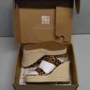 VARECOLA Women Slip On Espadrille Platform Wedge Sandals Slide Open Toe Clear High Heel Sandals (8, Leopard Print)