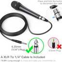 Fifine Karaoke Microphone, Dynamic Vocal Microphone for Speaker, 6.35MM Wired Handheld Mic with On and Off Switch and 14.8ft Detachable Cable-K6