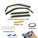 in-Channel Rain Guards Fit for 2009-2018 Dodge Ram 1500 / Ram 2500&3500 2010-2025 Crew Cab Window Rain Guards Visors Vent Visors Window Deflector Vent Shades Car Accessories -4 pcs