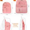 Surblue Backpack Organizer Insert Liner Hanging Travel Rucksack Purse and Handbag Insert Pocket, High-capacity Divider Foldable Nylon Shoulder Bag Organizer for Men and Women, (Purepink, M)