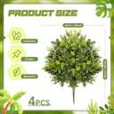 CroBlissful 4 Pack Artificial Boxwood Topiary Ball 24'' Faux Boxwood Tree with Ground Spike UV Resistant Evergreen Bush Fake Outdoor Plants for Front Door Porch Garden Yard Wedding Indoor Decor