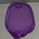 Qtopun Mesh Popup Laundry Hamper Foldable Laundry Basket Portable Dirty Clothes Basket Collapsible Dirty Clothes Hamper for Bedroom, Kids Room, College Dormitory and Travel (Purple)