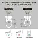 XCQQ Electric Heated Bidet Toilet Seat with Warm Water Wash, Warm Air Dryer, Soft Closed Lid, Night Light, LED Display, Toilet Seat with Bidet Requires Outlet - Round