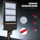 Juyace 300W LED Parking Lot Light Dusk to Dawn Outdoor Lighting Wall Mount Exterior Flood Commercial Outside IP65 Waterproof 100-277V Shoebox Street Security Area, 300W-1 Pack