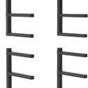 Lumber Storage Metal Rack, 3-Level Wall-Mounted Organizer and Wood Rack, Indoor & Outdoor Storage Solution for Workshop or Garage - 2 Pack