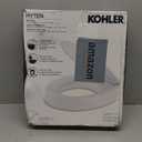KOHLER 25876-0 Hyten 3" Height, Elevated Soft Close Round Toilet Seat, Contoured Seat with Grip-Tight Bumpers, Quick-Attach Hardware, White