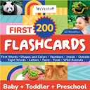 TOYVENTIVE First 200 Thick Toddler Flash Cards, 1 2 3 4 Year Old Letter, Number, Color, Animal, Baby Flash Cards Activities, Montessori Toys for Toddlers and Preschool, Toddler Learning Cards