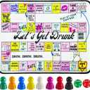 Drinking Board Game for Adults,Rubber Mat Drinking Board Game- Fun Interactive Drinking Party Game for Game Nights, Birthdays,Family Play or Any Occasion(2-8 Players, Age 21+)