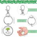 Landical Family Reunion Favors Keychain Love Tree Keychain Family Reunion Gift for Party Supply (Brown)