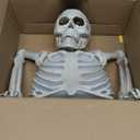 Presence Halloween Skeleton Decorations with Different Light Colors, Skull Lamp for Halloween Decor, Groundbreaker Skull Stakes Lights Scary Indoor Outdoor Lighted Holiday Party Yard Home Decor