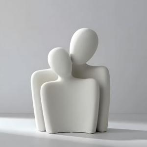 Bedroom Decor for Couples- 10'' Porcelain Sculptures Home Decor, Romantic Couple Statue for Home Decor Living Room Shelf Decor, Couple Gifts