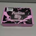 AISI HAIR Orange Synthetic Wavy Curly Bob Wig with Bangs Short Wavy Hair for Women Synthetic Heat Resistant Bob Wigs